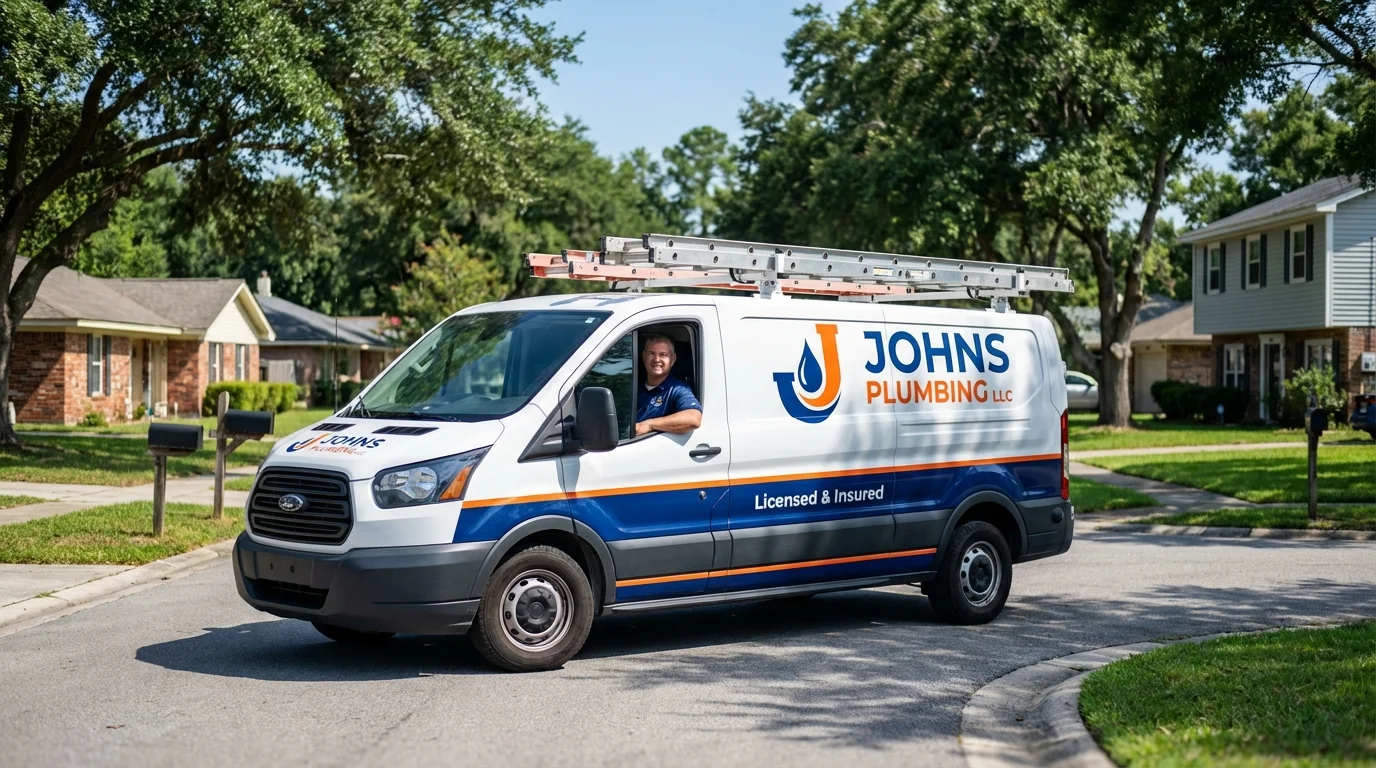 Johns Plumbing LLC service van in El Mirage, AZ