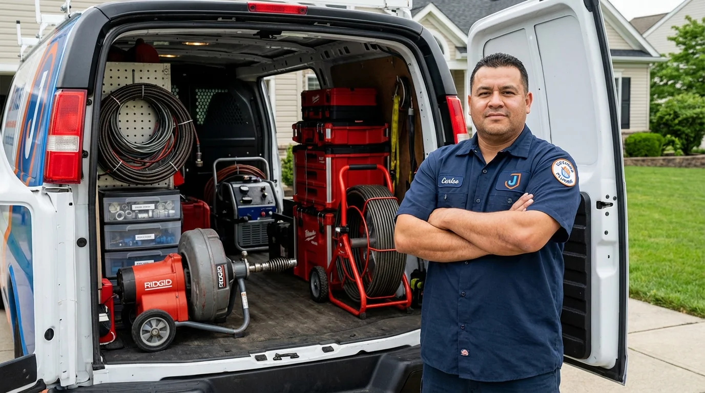 Professional drain cleaning equipment and Johns Plumbing LLC plumber in El Mirage