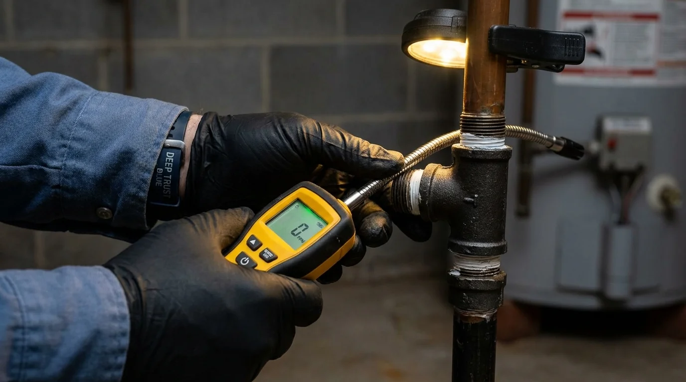 Gas leak detection with electronic sniffer by Johns Plumbing LLC in El Mirage